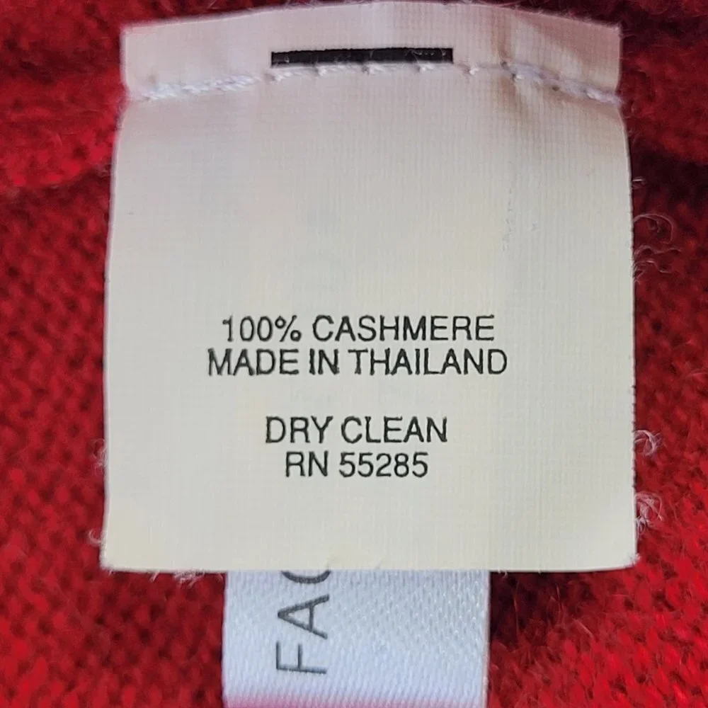 ✅ Express Men’s 100% cashmere crew neck pullover sweater red size L